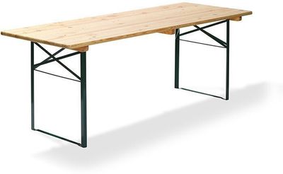 Biertafel, 220x60cm, 28mm Blad, Gelakt, VEBA 30060 1