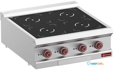 Elektrisch Fornuis - 4 Inductiezones - Top - - Diamond E7/4ID7T-N 1