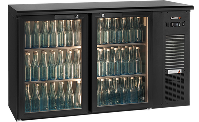 2-Deurs Koeling Antraciet Met Glazen Deuren, Stekkerklaar, Gamko E3/22GMU84 1