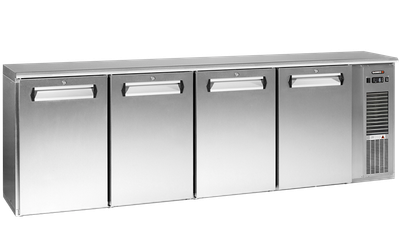 4-Deurs Koeling Chroomstaal Met Dichte Deuren, Stekkerklaar, Gamko E3/2222MUCS84 1