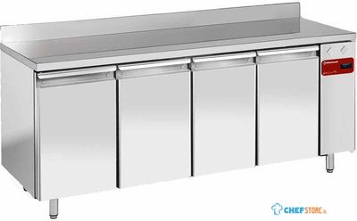 Diamond " Wand " Koelwerkbank, Geforceerd, 4 deuren GN 1/1, 550 liter (zonder groep) - TS4N/HA