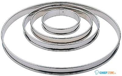 Matfer platte RVS taartring glad 24cm | E647