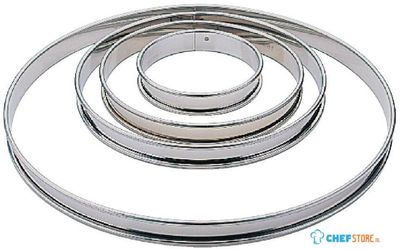 Matfer platte RVS taartring glad 24cm | E647