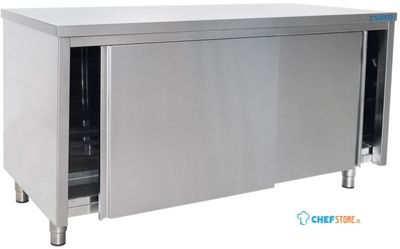 SARO Roestvaststalen Wandkast Schuifdeur 600 mm Diepte 1000 Mm - 600-2000 1