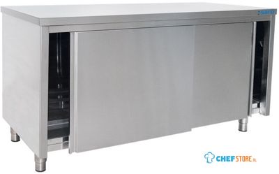 SARO Roestvaststalen Wandkast Schuifdeur 600 mm Diepte 1400 Mm - 600-2010