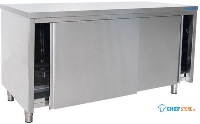 SARO Roestvaststalen Wandkast Schuifdeur 600 mm Diepte 1600 Mm - 600-2015