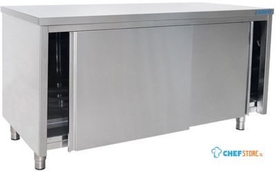 SARO Roestvaststalen Wandkast Schuifdeur 600 mm Diepte 2000 Mm - 600-2025