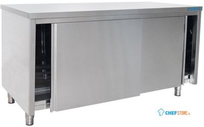 SARO Roestvaststalen Wandkast Schuifdeur 700 mm Diepte 1400 Mm - 700-2010 1