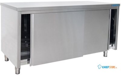 SARO Roestvaststalen Wandkast Schuifdeur 700 mm Diepte 2000 Mm - 700-2025 1