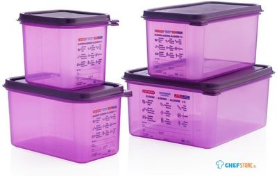 Araven | GN1/6 siliconen allergenen voedseldoos met deksel | 2,6 liter| CM786