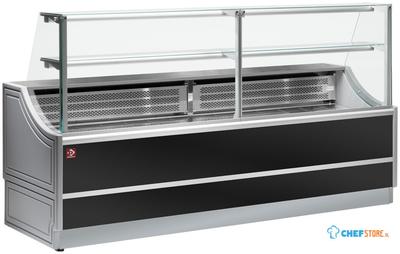 Diamond Gekoelde uitstaltoonbank - Neutrale versie "OL Orléans" rechte ruiten 90°, zonder reserve | OL200/B2-NN 1