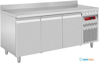 Wand-  Koelwerkbank Geforceerd, 3 Deuren GN 1/1, 405 Liter, Diamond DT178/P9A 1