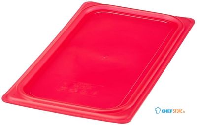 Cambro JN536 Safetrak IML polypropyleen afsluitdeksel rood GN 1/3