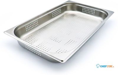 Maxima Gastronorm Bak - 1/1 GN - 6,5 cm Diep - RVS - Geperforeerd - 09367602