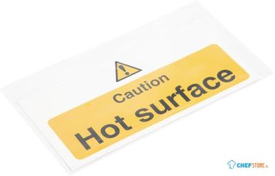 Vogue 'Caution - Hot surface' waarschuwingsbord