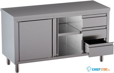 Diamond TA167CD-SA2 Neutrale werktafelkast en 3 lades rechts