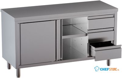 Diamond TA207CD-SA2 Neutrale werktafelkast en 3 lades rechts