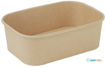 Fiesta Recycleerbare Rechthoekige Voedselcontainers 750ml (Verpakking van 300) - HW622