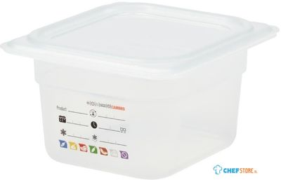 Cambro JN516 Safetrak IML polypropyleen voedselbewaarbak 1/6 GN 100 mm