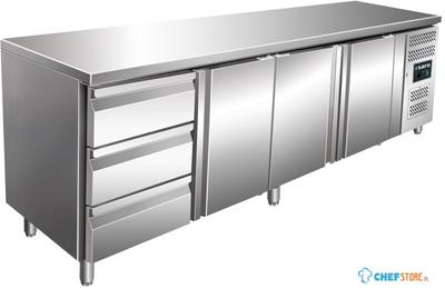 SARO Gekoelde Werkbank met 3 Deuren en 1x Set van 3 Lades Model KYLJA 4130 TN 1