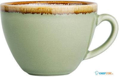 Olympia Kiln cappuccinokopjes mosgroen 23cl | GP478