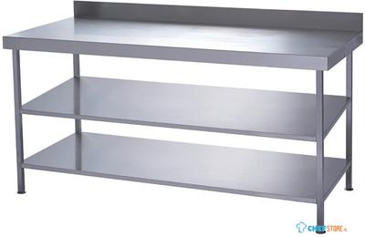 Parry RVS Wandtafel 2 Onderplanken 600(D)mm - Parry DC610
