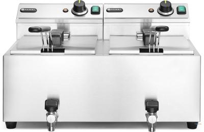 Hendi Friteuse Mastercook met aftapkraan - 2 x 8 l | 209301 1