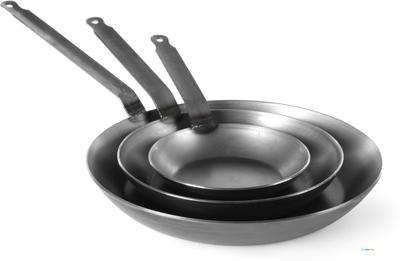 Hendi Koekenpan plaatstaal 240x4 mm= bodem 180 mm Klassiek | diameter 24cm | 628638 1