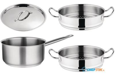 Vogue 3-Delige Set met Steelpan En Stomers - Vogue SA616