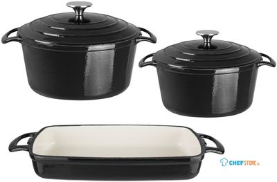 Vogue 3-Delige Set Braadpannen En Ovenschaal - Vogue SA620