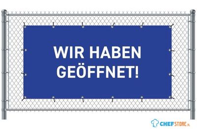 Syna Hekwerkbanner 200 X 100 cm Open Duits Blauw - FBG200-100-I691