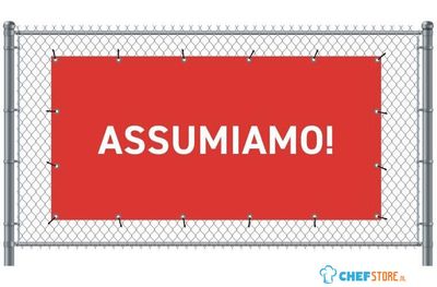 Syna Hekwerkbanner 200 X 100 cm Wij Zoeken Collega's Italiaans Rood - FBG200-100-I749