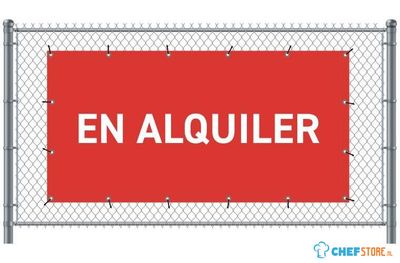 Syna Hekwerkbanner 200 X 100 cm te Huur Spaans Rood - FBG200-100-I769