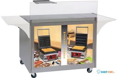 Diamond Mobiel R.V.S. meubel voor wafels, set van 4 wielen | GE-MRX 1