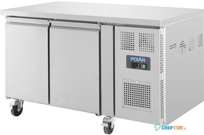 Polar | Werkbank met vriezer | 2 deuren, 1/1GN | Wielen | U-serie G599