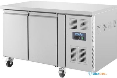 Polar | Werkbank met vriezer | 2 deuren, 1/1GN | Wielen | U-serie G599