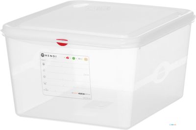 HENDI 873328 GN container 2/3 polypropyleen, , GN 2/3, 19L, Transparant, 354x325x(H)200mm