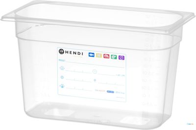 Hendi Voorraaddoos GN 1/3 200 mm IML polypropyleen | 880258