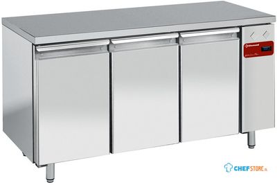 Diamond Koelwerkbank, Geforceerd, 3 deuren GN 1/1, (zonder groep) - TS3N/H 1