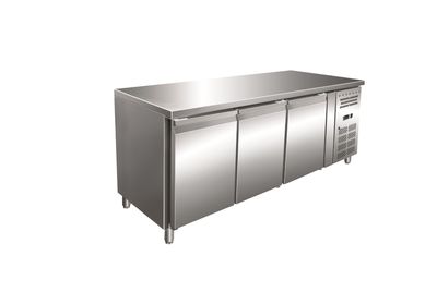 Gastro-Inox RVS GN Koelwerkbank met 3 Deuren, Geforceerd Gekoeld - 202.230 1