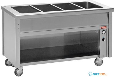 Diamond Bain-marie element op open kast 6 GN 1/1 | BT23 1