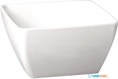 Vierkante melamine kom Pure 12,5cm wit | GF134