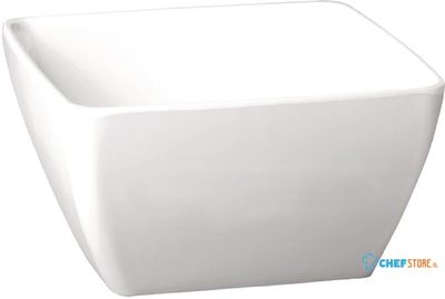 Vierkante melamine kom Pure 12,5cm wit | GF134