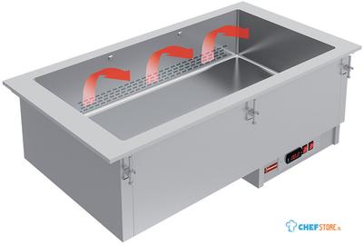 Droge Bain Marie, Elektrisch, Inbouw, 4x 1/1 GN, Diamond IN/BX15-PSC 1