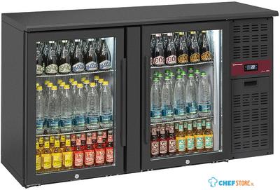 Diamond Flessenkoeler 2 Glazen Deuren, 320 Liters, Verstelbare Poten - RLB2-2G 1