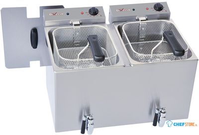 Friteuse | 2 x 8 L | Aftapkraan | WR-FED8-RV -Diverso by Diamond 1
