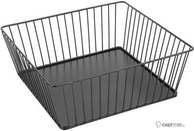 Olympia Wire Voedseldisplay Dienblad Vierkant Zwart 280x280x100mm - DP673