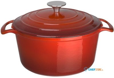 Ronde Braadpan | 4 liter | Rood | Vogue | GH305