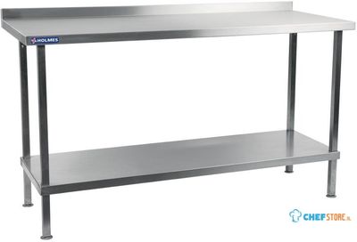 Holmes RVS Wandtafel Met Opstaande Rand 700(D)mm - Holmes DR038