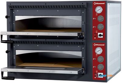 Elektrische Oven 2x 6 Pizza's, 2 Kamers, Diamond Efp/66r-M 1